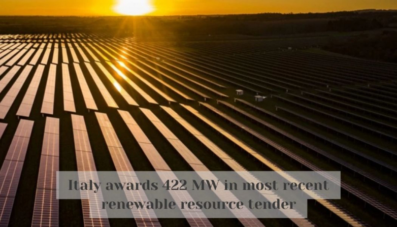 Italy awards 422 MW in most recent renewable resource tender