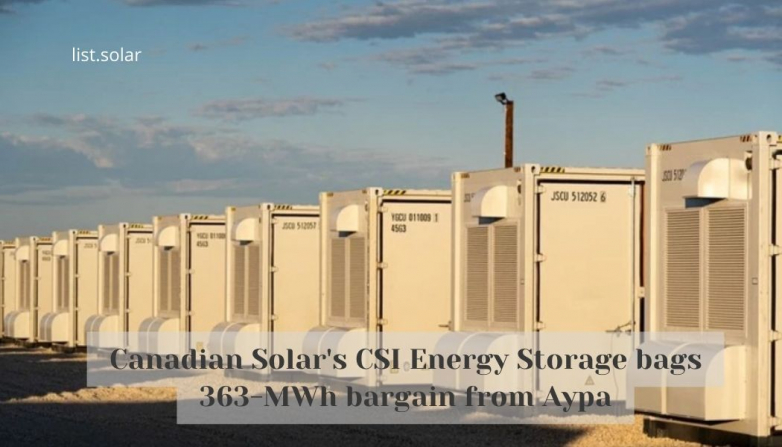 Canadian Solar's CSI Energy Storage bags 363-MWh bargain from Aypa