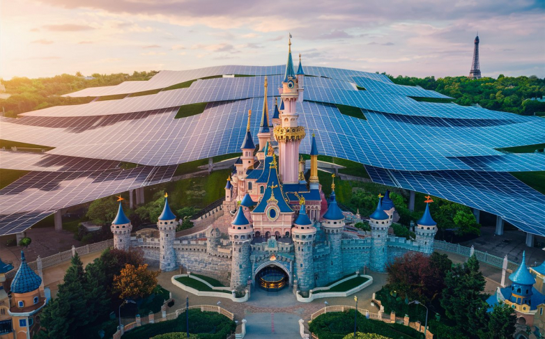 Europe's Largest Solar Shade Plant Powers Disneyland Paris