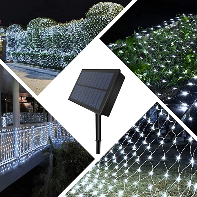 PSBOXS Solar Powered Net String Lights