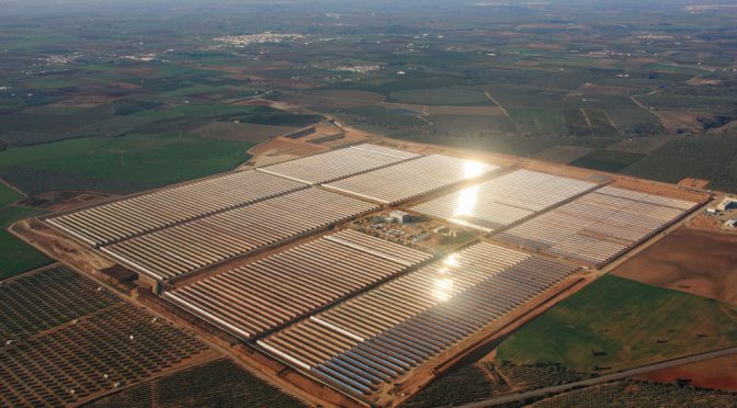 TSK markets its La Africana concentrated solar energy plant to the Q-Energy fund