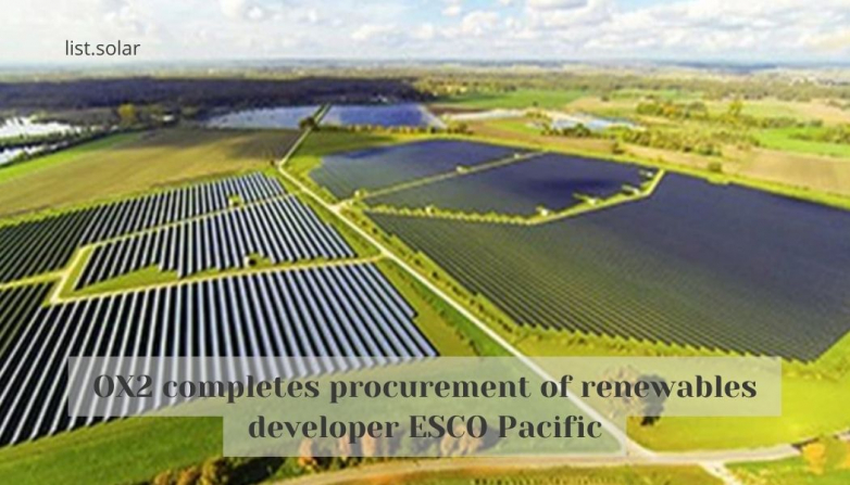 OX2 completes procurement of renewables developer ESCO Pacific
