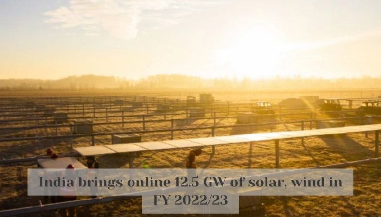India brings online 12.5 GW of solar, wind in FY 2022/23