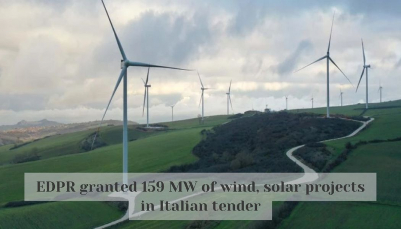 EDPR granted 159 MW of wind, solar projects in Italian tender