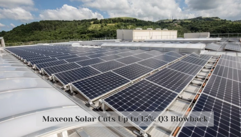Maxeon Solar Cuts Up to 15%: Q3 Blowback