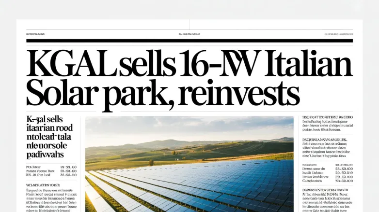 KGAL Sells 16-MW Italian Solar Park, Reinvests