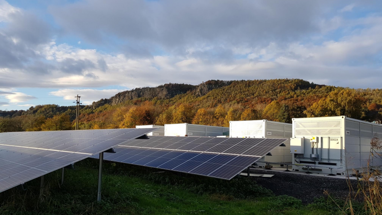 Invinity 0.8 MWh vanadium flow battery system mounted in Scottish Water solar PV scheme