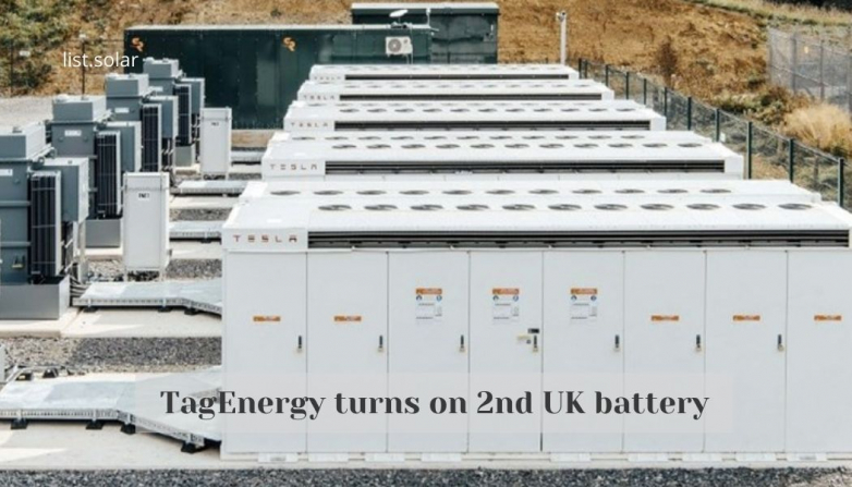 TagEnergy turns on 2nd UK battery