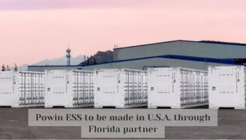 Powin ESS to be made in U.S.A. through Florida partner