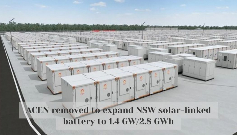 ACEN removed to expand NSW solar-linked battery to 1.4 GW/2.8 GWh