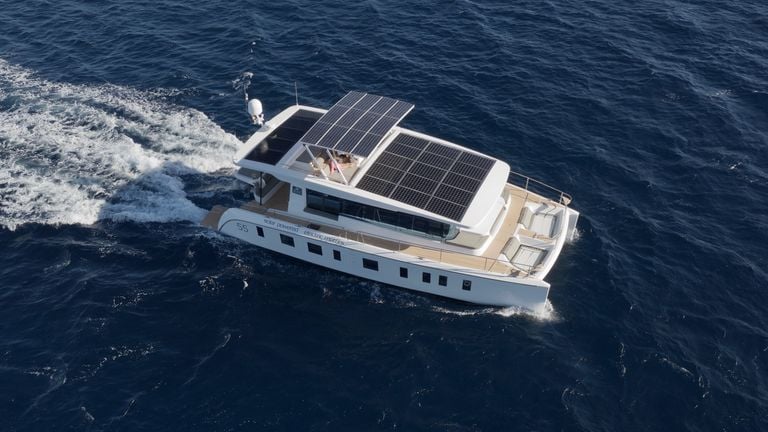 Solar-Powered Yacht? Solar-Powered Yacht.