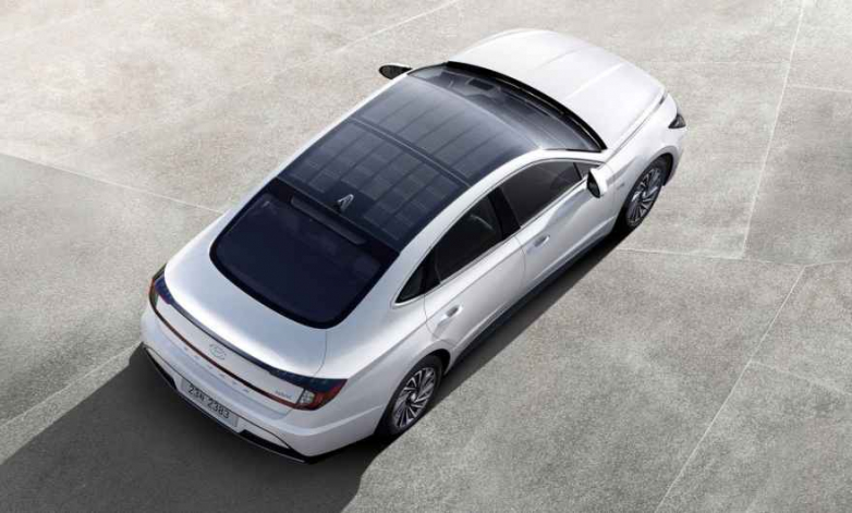 Hyundai-made vehicle with solar rooftop charging