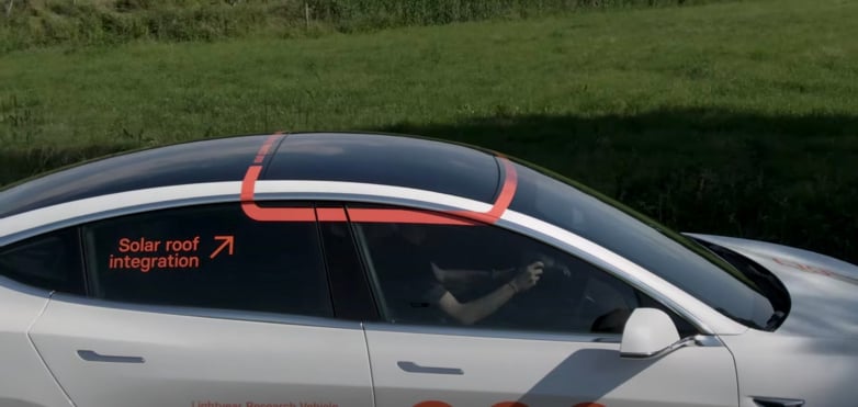 Tesla Model 3 gets a solar roof thanks to Lightyear
