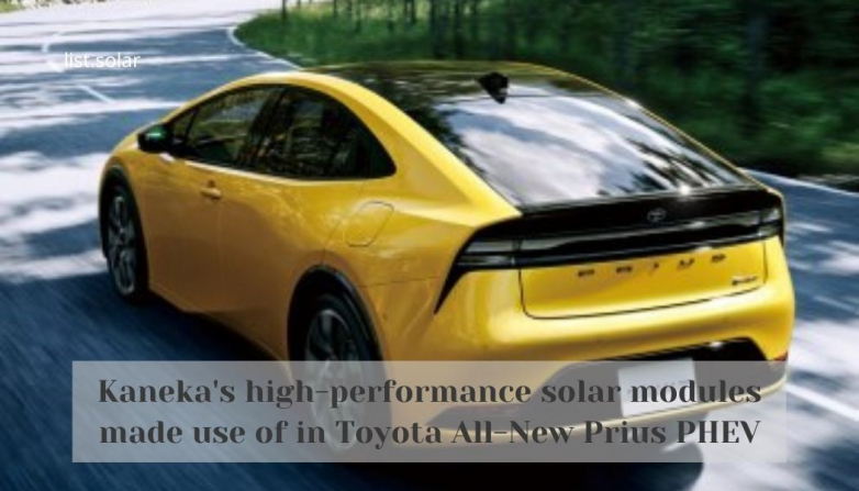 Kaneka's high-performance solar modules made use of in Toyota All-New Prius PHEV