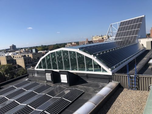 Solar energy changes historic Harvard Square atrium