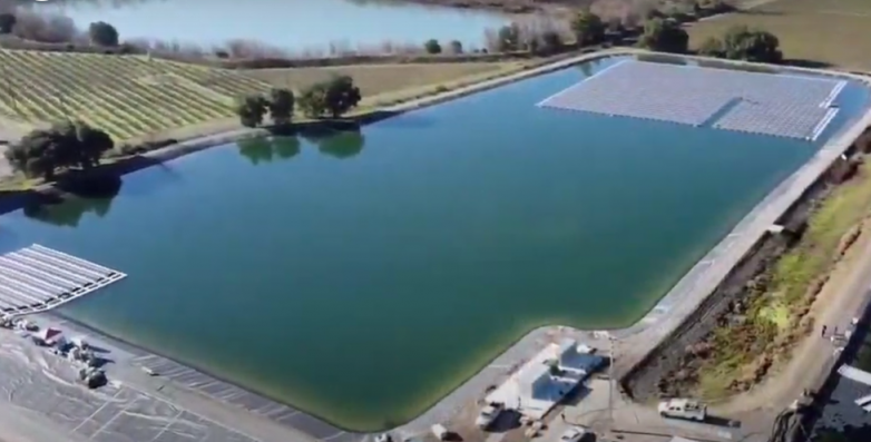 United States' 'biggest' floating solar farm completed in a glass of wine nation