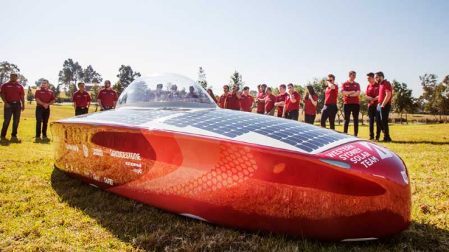 Western Sydney Uni launches new solar racecar to contest 3,000km challenge
