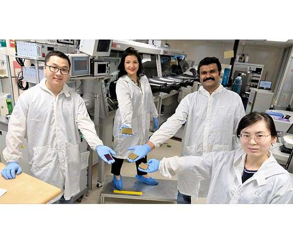 Perovskite solar cells established by NTU Singapore scientists record highest power conversion