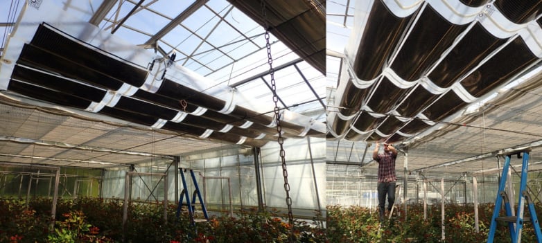 Photovoltaic shade for greenhouses