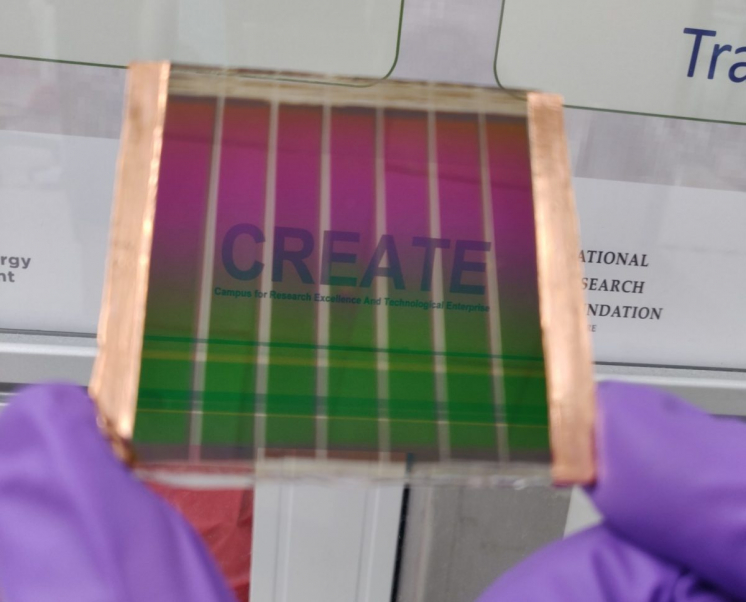 Large-area semitransparent perovskite PV module with 9.5% effectiveness