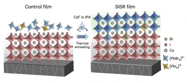 A strategy to improve the effectiveness as well as carrier lifetimes of all-inorganic perovskite solar cells