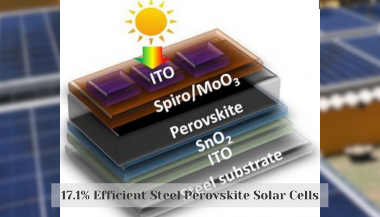 17.1% Efficient Steel Perovskite Solar Cells