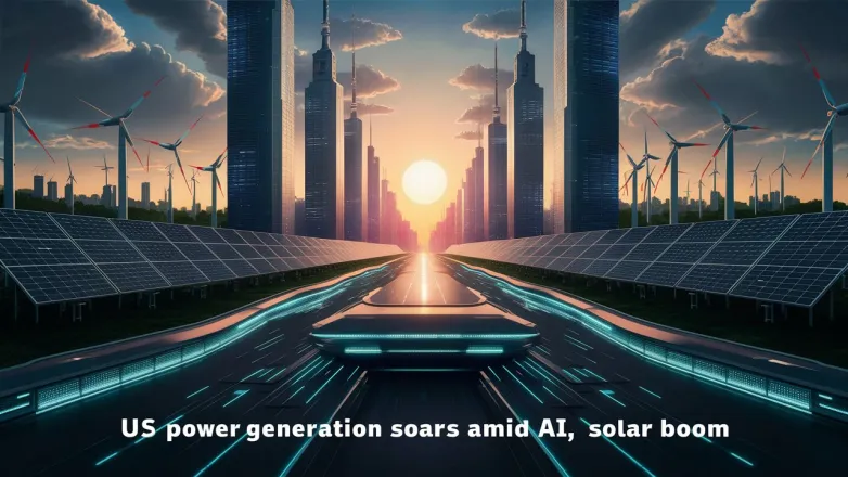 US Power Generation Soars Amid AI, Solar Boom