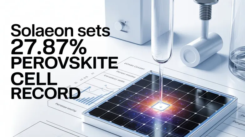 SolaEon Sets 27.87% Perovskite Cell Record