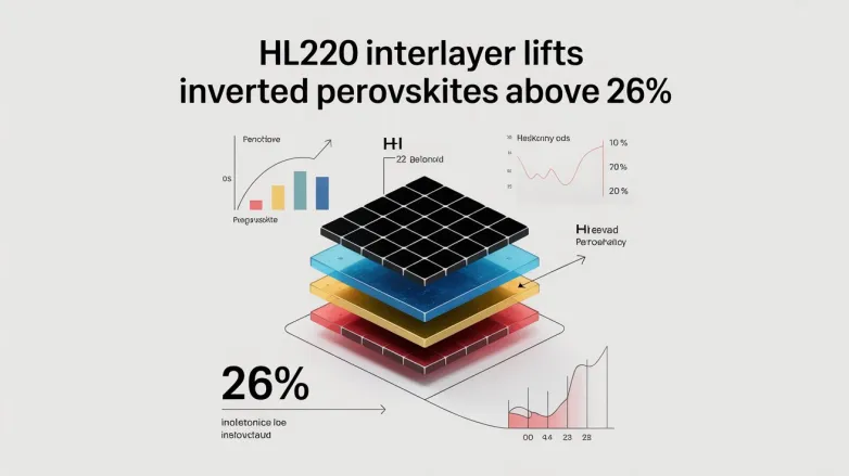 HL220 Interlayer Lifts Inverted Perovskites Above 26%