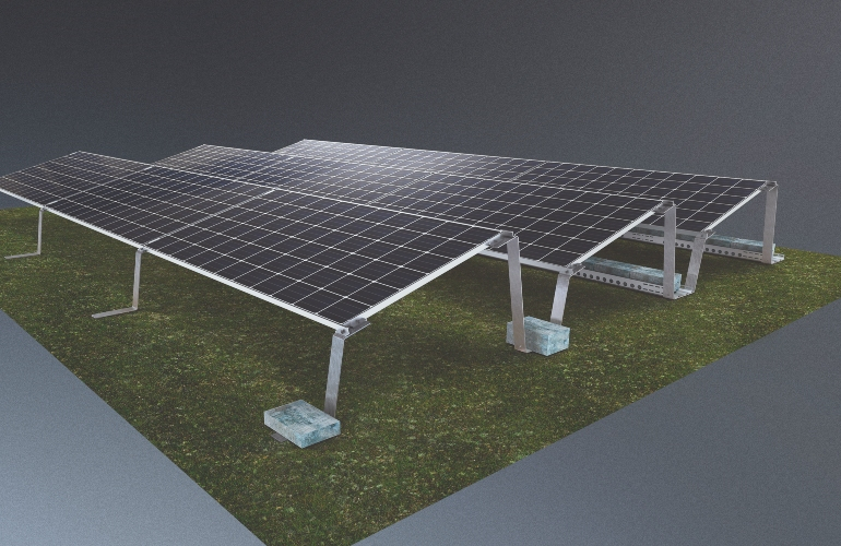 AEROCOMPACT establishes solar racking for bifacial panels and also green roofing systems
