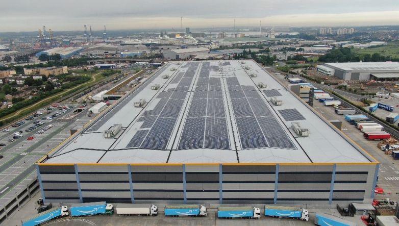 Amazon hails 3.4 MW solar project atop Tilbury fulfilment centre as its biggest in Europe