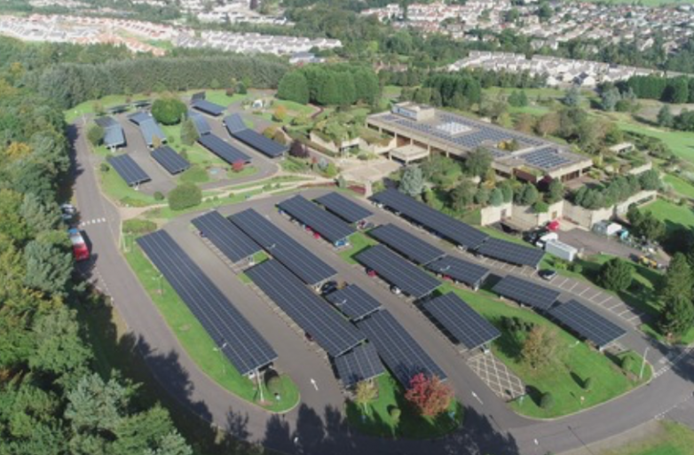Aviva Powers Solar Carport Array with Q CELLS Modules