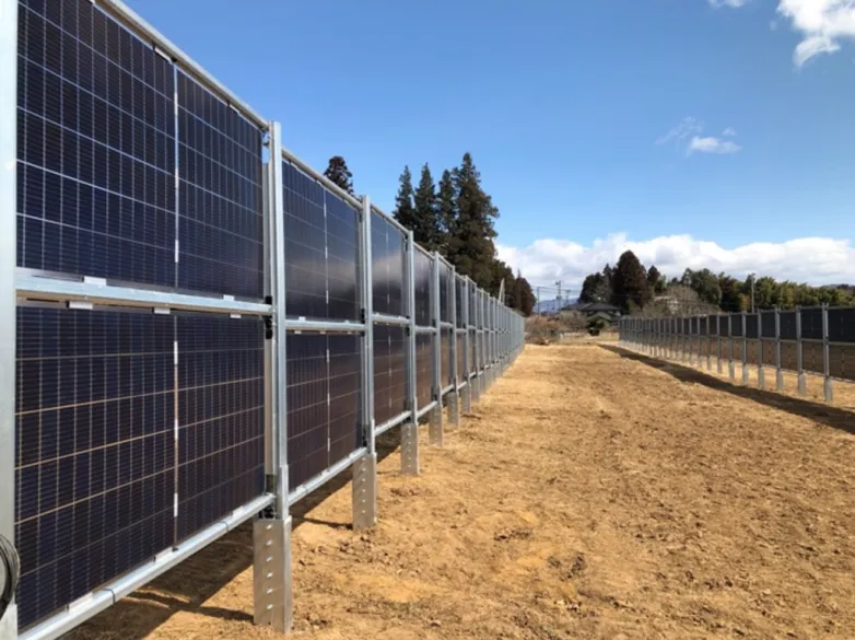 Japan's first vertical agrivoltaic project