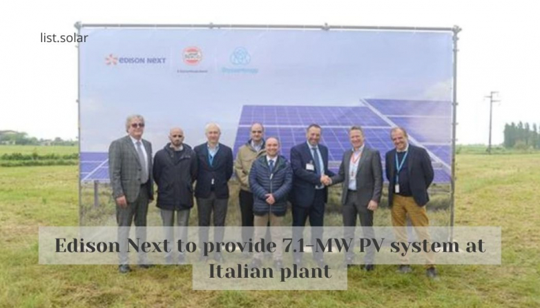 Edison Next to provide 7.1-MW PV system at Italian plant
