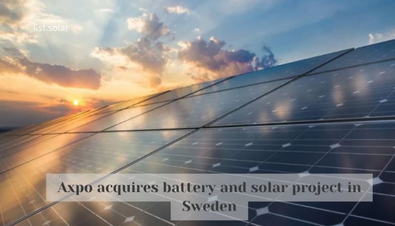 Axpo acquires battery and solar project in Sweden
