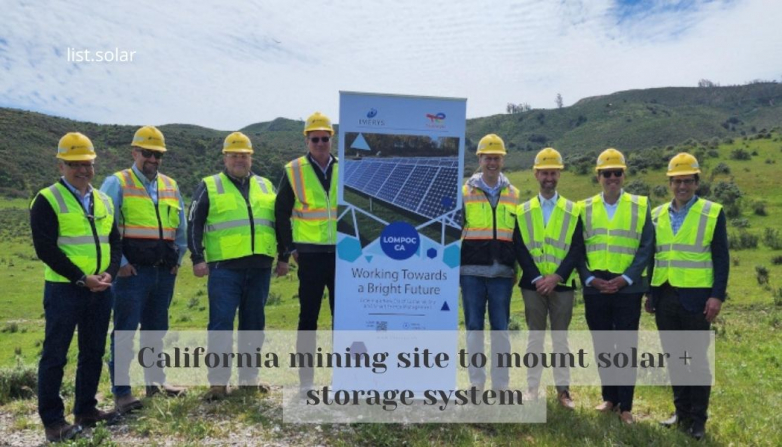 California mining site to mount solar + storage system