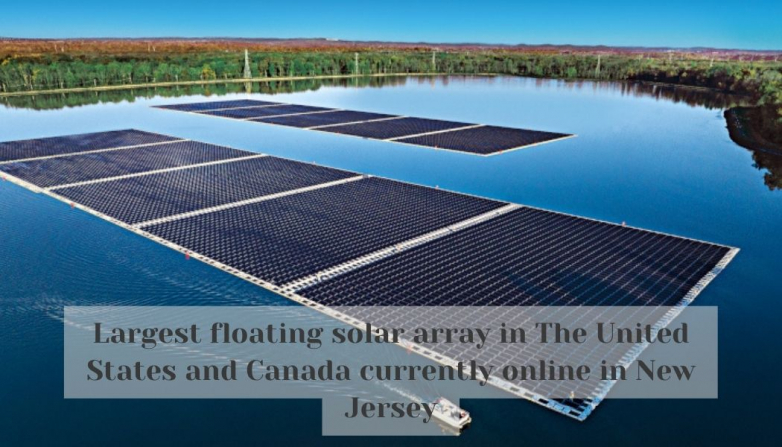 Largest floating solar array in The United States and Canada currently online in New Jersey