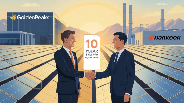 GoldenPeaks Seals 10-Year Solar PPA with Hankook