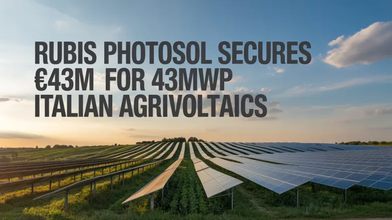 Rubis Photosol Secures €43m for 43MWp Italian Agrivoltaics