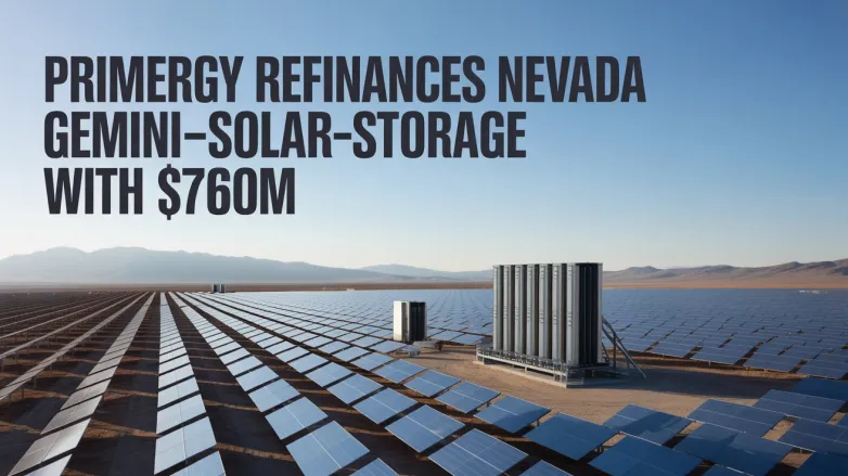 Primergy Refinances Nevada Gemini Solar-Storage With $760M
