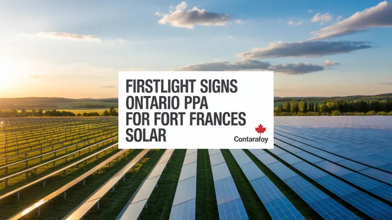 FirstLight Signs Ontario PPA for Fort Frances Solar