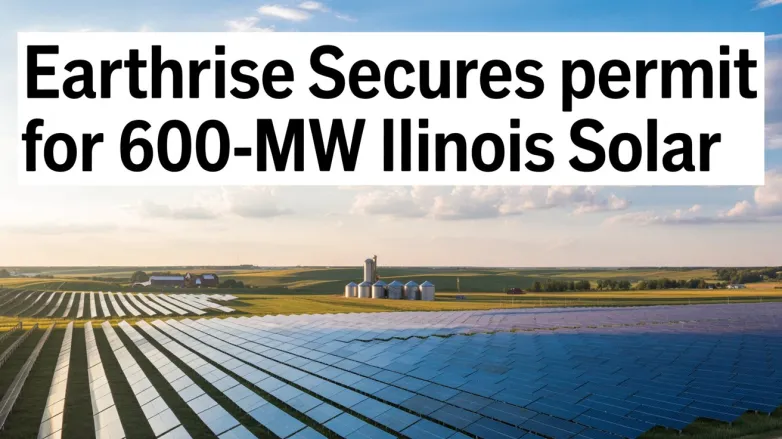 Earthrise Secures Permit for 600-MW Illinois Solar